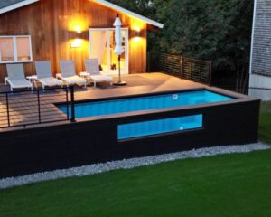 Shipping Container Pool With Deck